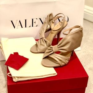 Valentino bow detail strapped heels size 36 (6 US)
